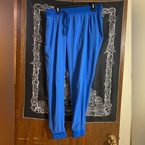 Blue Jegging Scrub Pants